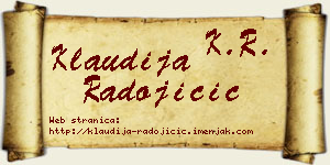 Klaudija Radojičić vizit kartica